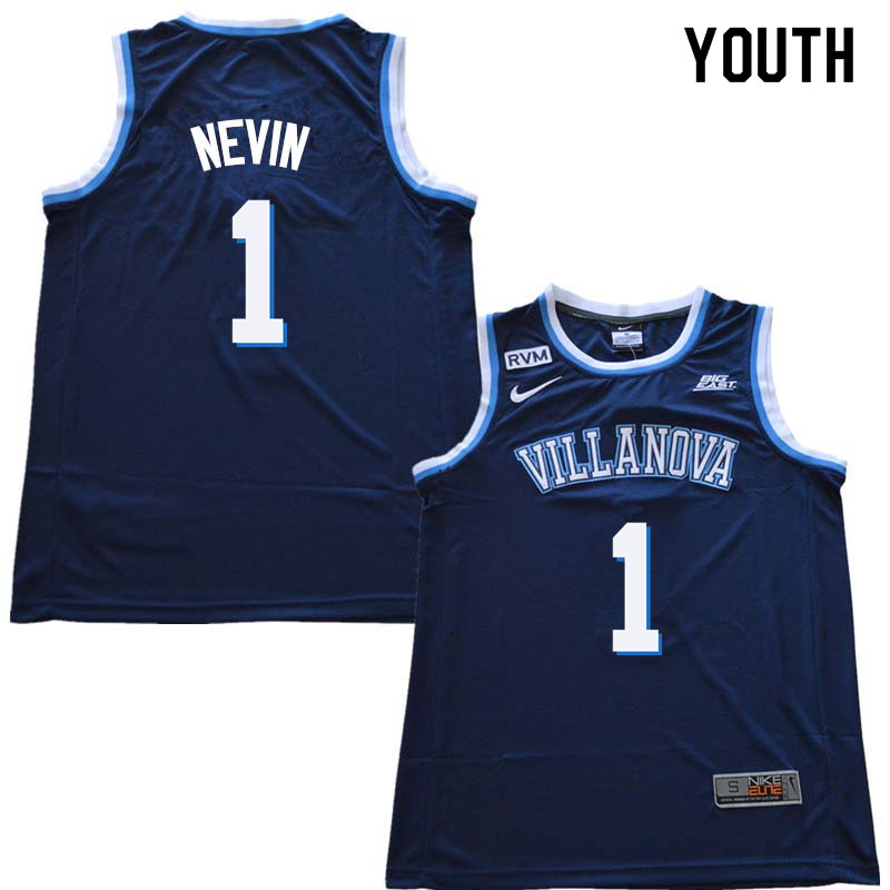 2018 Youth #1 Jake Nevin Willanova Wildcats College Basketball Jerseys Sale-Navy